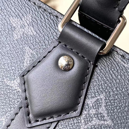 SAC PLAT 24H 41 IN DARK GRAY MONOGRAM ECLIPSE CANVAS