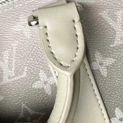 KEEPALL BANDOULIÈRE 25 IN GRAY MONOGRAM GRADIENT CANVAS
