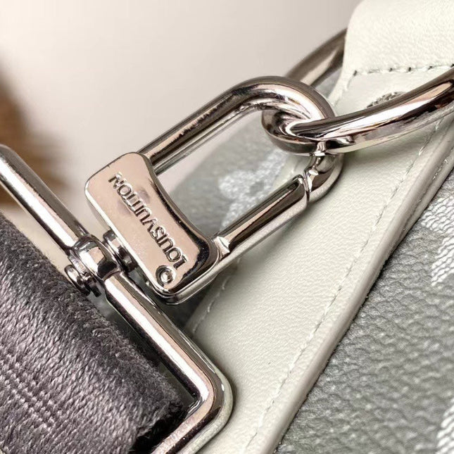 KEEPALL BANDOULIÈRE 25 IN GRAY MONOGRAM GRADIENT CANVAS