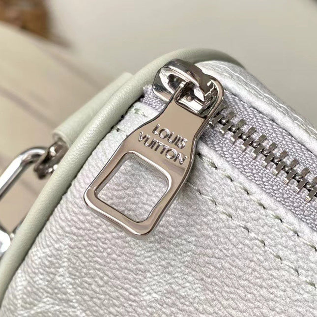 KEEPALL BANDOULIÈRE 25 IN GRAY MONOGRAM GRADIENT CANVAS