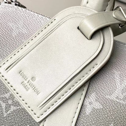 KEEPALL BANDOULIÈRE 25 IN GRAY MONOGRAM GRADIENT CANVAS