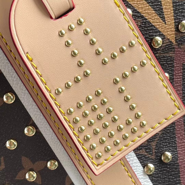 KEEPALL BANDOULIÈRE 50 IN PARFLECHE PATTERN MONOGRAM CANVAS