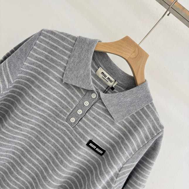 MIUMIU KNIT POLO SHIRT STYLE 390