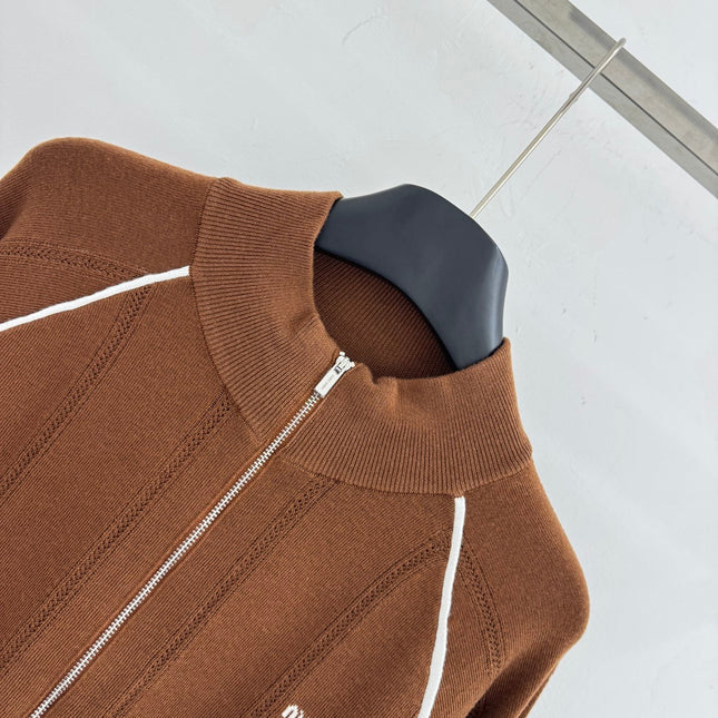 MIUMIU ZIP-UP KNIT SWEATER STYLE 62
