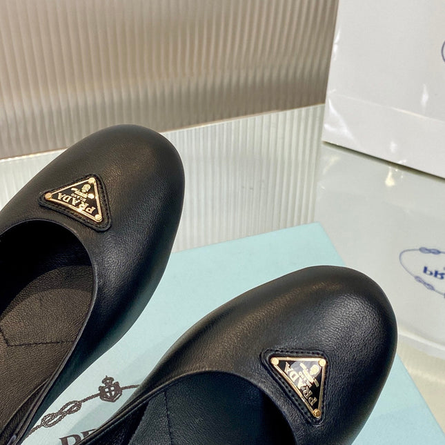 PRA NAPPA MARY JANE FLAT BLACK LAMBSKIN