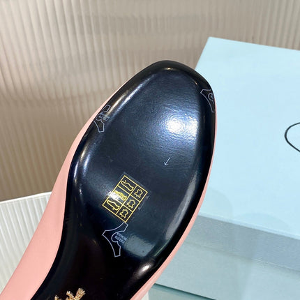 PRA NAPPA MARY JANE PUMPS LIGHT PINK LAMBSKIN