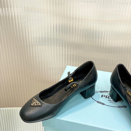 PRA NAPPA MARY JANE PUMPS BLACK LAMBSKIN