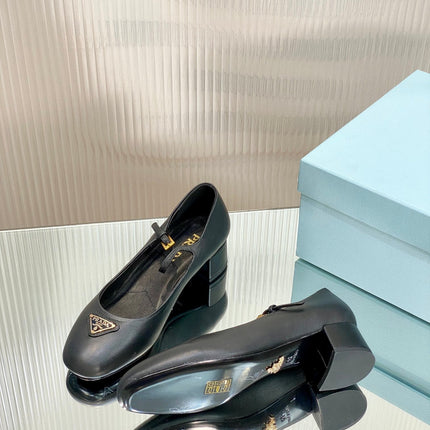 PRA NAPPA MARY JANE PUMPS BLACK LAMBSKIN