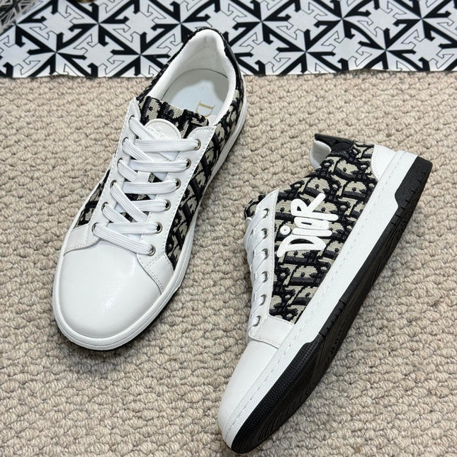 CD CASUAL SNEAKER WHITE AND BLACK CALFSKIN