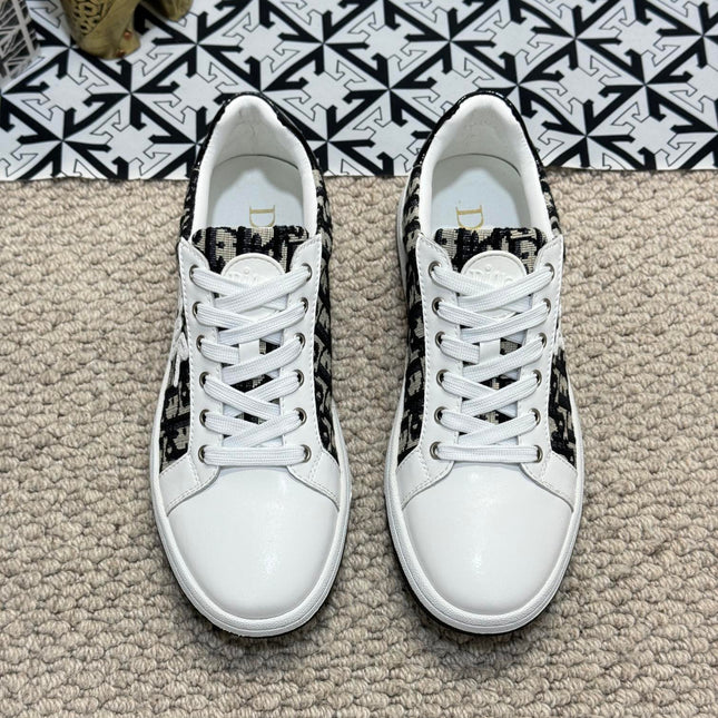 CD CASUAL SNEAKER WHITE AND BLACK CALFSKIN