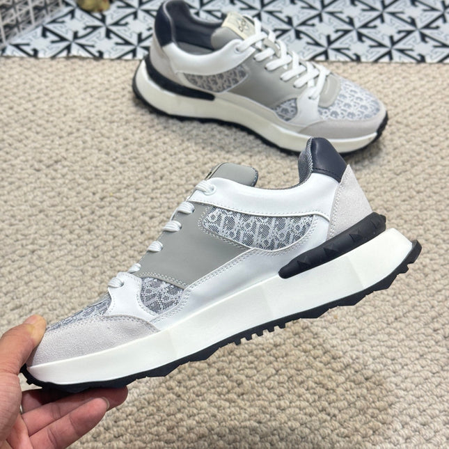 CD B25 SNEAKER GRAY AND WHITE CALFSKIN