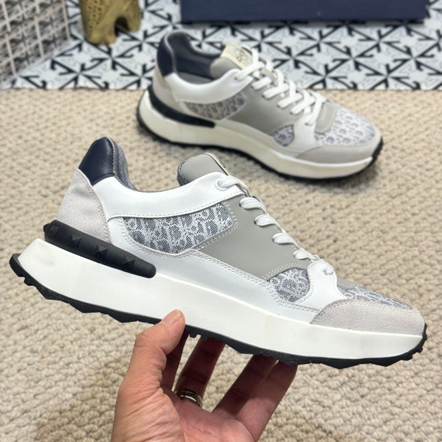 CD B25 SNEAKER GRAY AND WHITE CALFSKIN