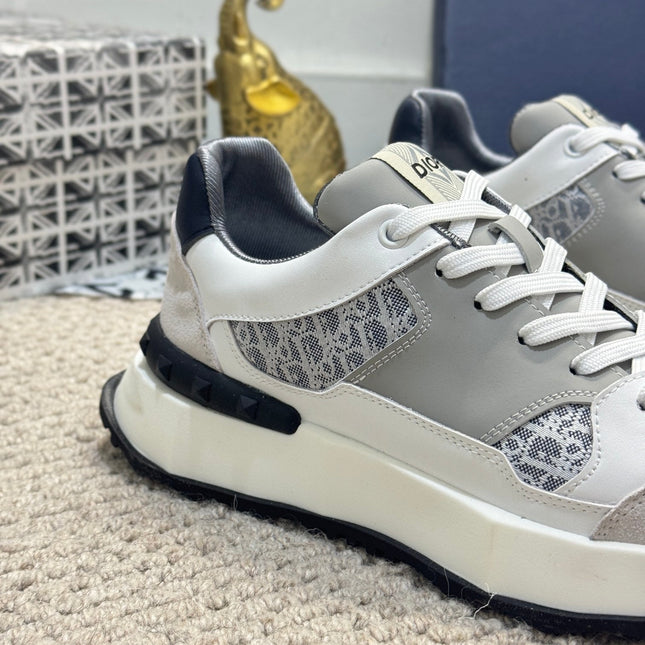 CD B25 SNEAKER GRAY AND WHITE CALFSKIN