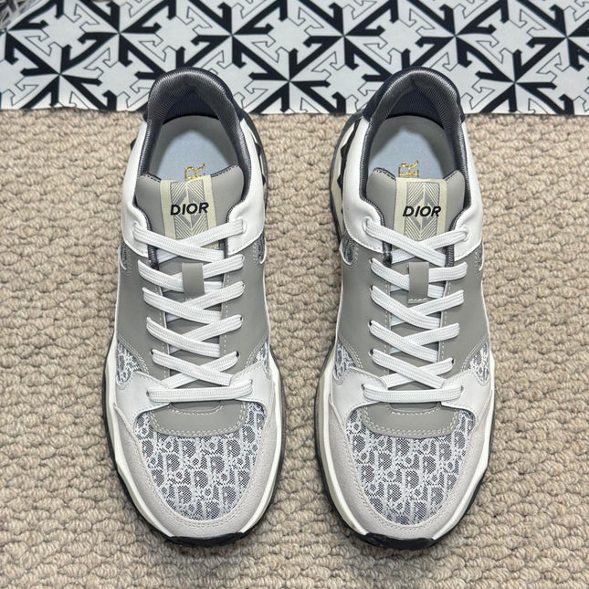 CD B25 SNEAKER GRAY AND WHITE CALFSKIN