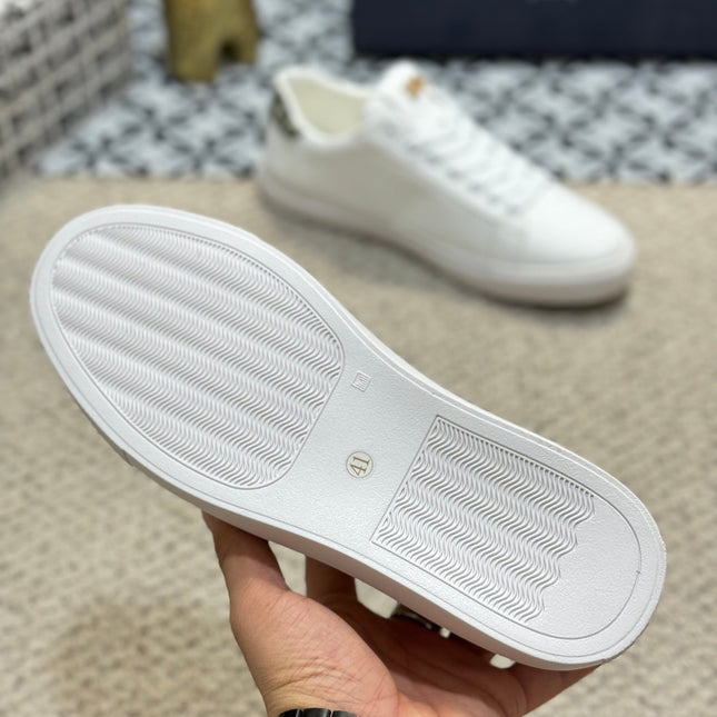 CD LOW TOP BASIC SNEAKER WHITE AND YELLOW CALFSKIN