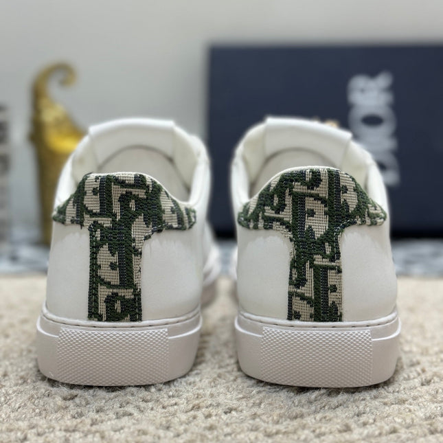 CD LOW TOP BASIC SNEAKER WHITE AND YELLOW CALFSKIN
