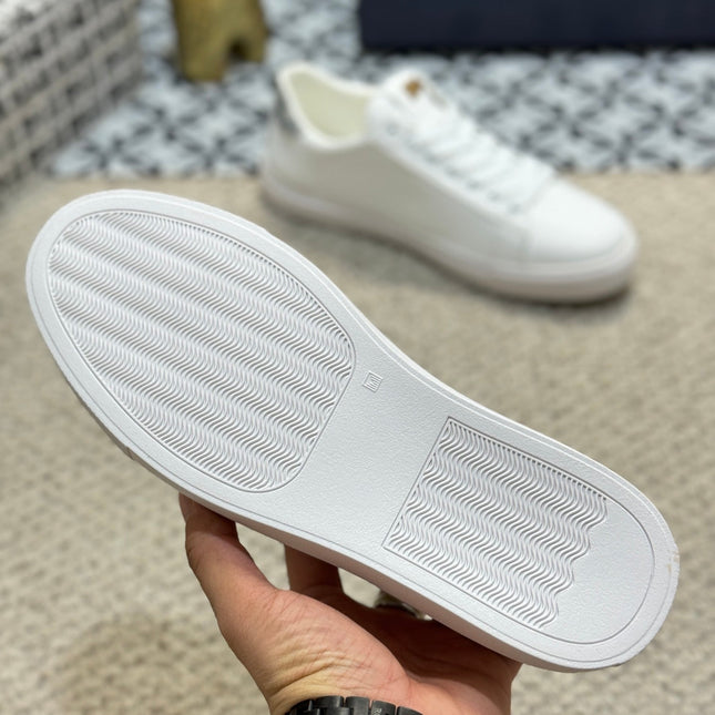 CD LOW TOP BASIC SNEAKER WHITE AND BLACK CALFSKIN