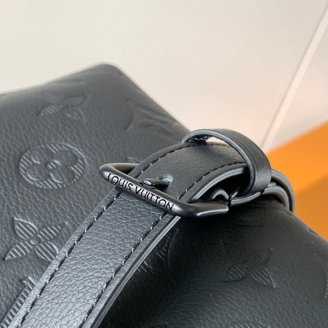 LV 25S PULSE WEARABLE WALLET 22 IN BLACK MONOGRAM SHADOW EMBOSSED CALFSKIN