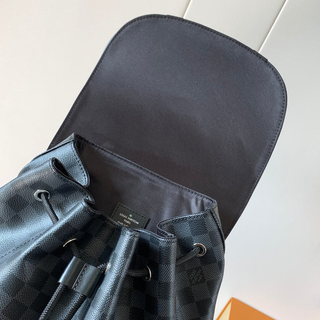 CHRISTOPHER MM BACKPACK 47 IN BLACK DAMIER GRAPHITE CANVAS