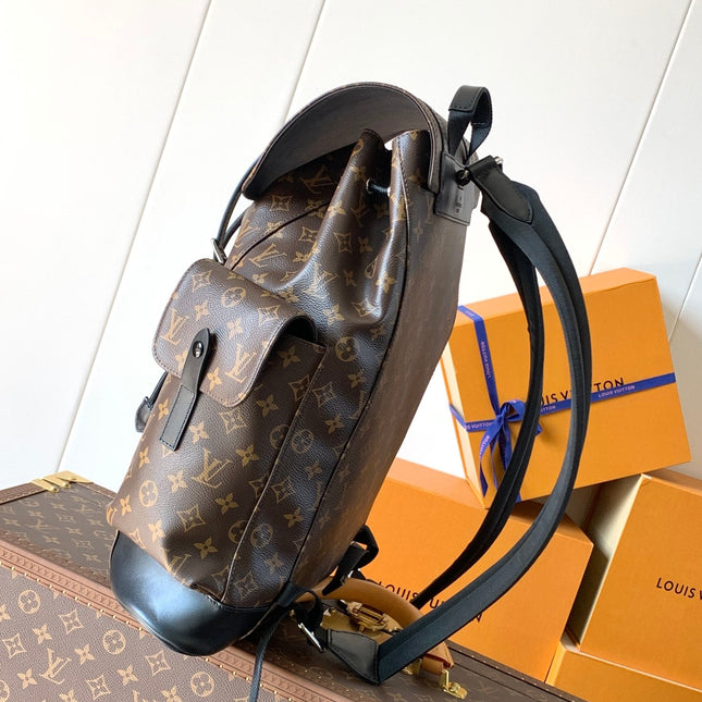 CHRISTOPHER MM BACKPACK 47 IN BROWN MONOGRAM CANVAS