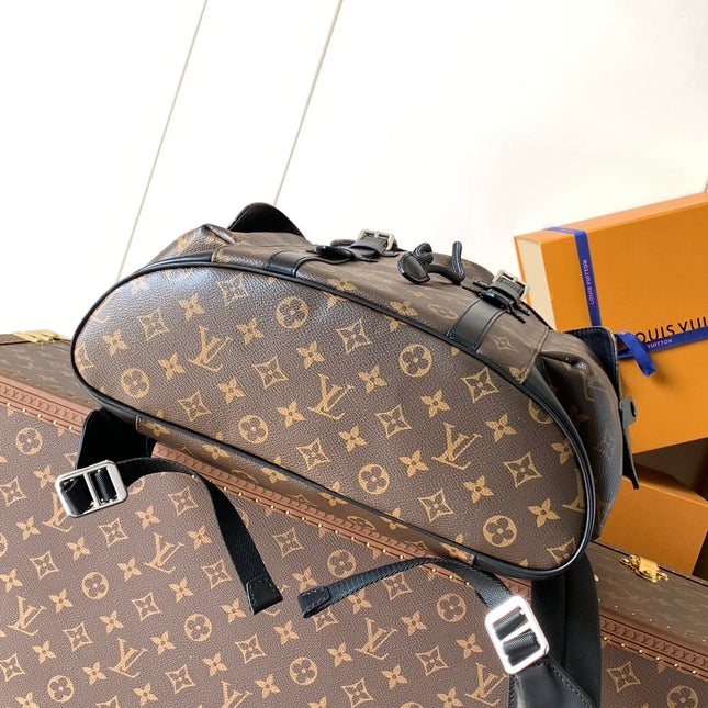 CHRISTOPHER MM BACKPACK 47 IN BROWN MONOGRAM CANVAS