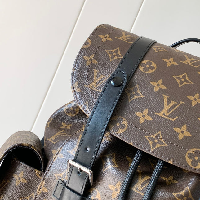 CHRISTOPHER MM BACKPACK 47 IN BROWN MONOGRAM CANVAS
