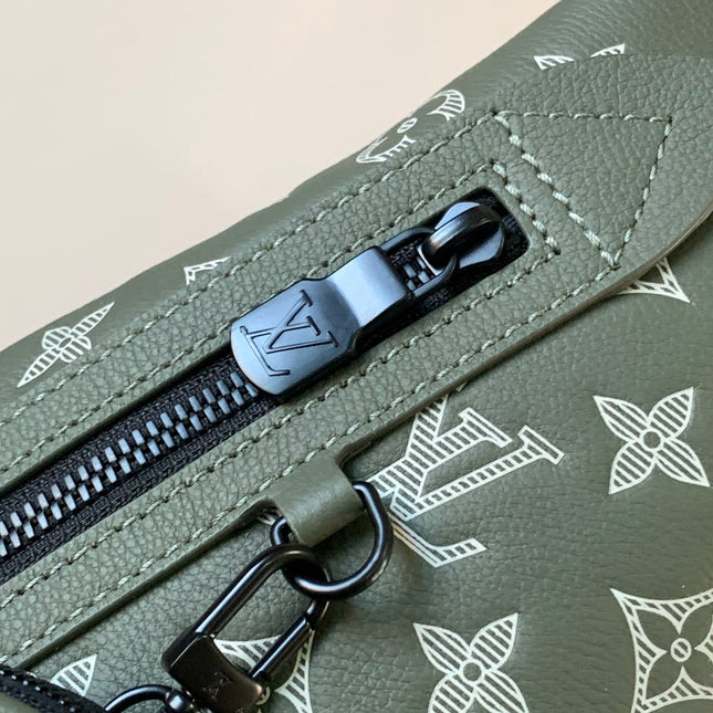 DUO CROSSBAG BAG 42 IN GREEN AND WHITE MONOGRAM SHADOW COWHIDE