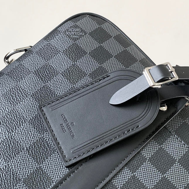 PORTE- DOCUMENTS VOYAGE NM HANDBAG 36 IN BLACK DAMIER GRAPHITE CANVAS
