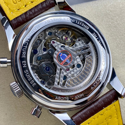 TOP TIME B01 SHELBY COBRA STEEL CASE BLUE MIX WHITE DIAL
