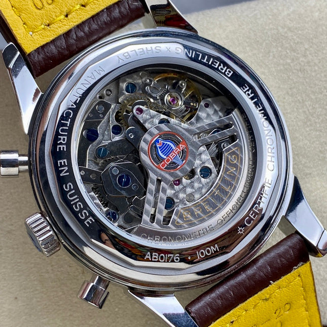 TOP TIME B01 SHELBY COBRA STEEL CASE BLUE MIX WHITE DIAL