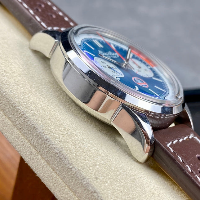 TOP TIME B01 SHELBY COBRA STEEL CASE BLUE MIX WHITE DIAL