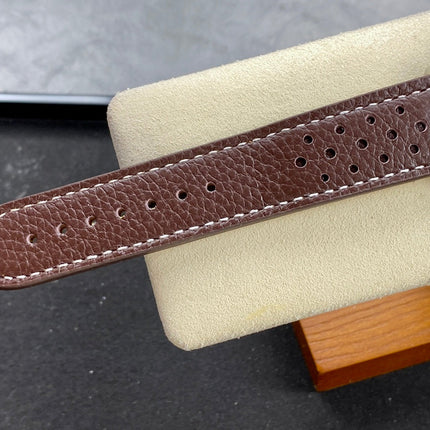 TOP TIME B01 FORD MUSTANG STEEL CASE BROWN CALFSKIN STRAP