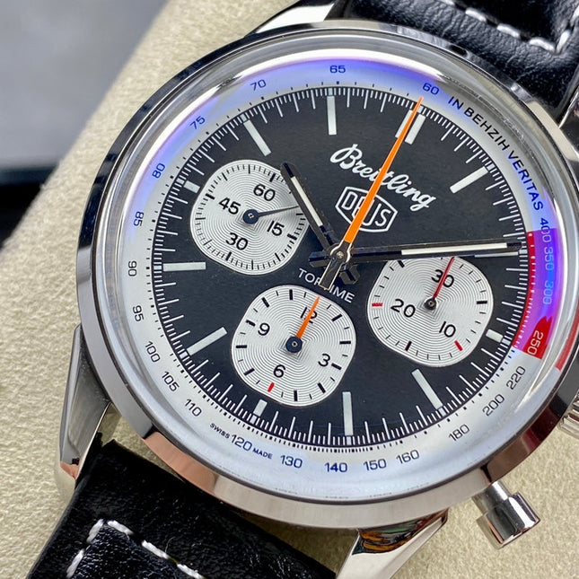 TOP TIME B01 DEUS STEEL CASE BLACK MIX WHITE DIAL