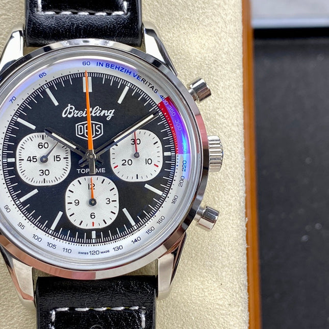 TOP TIME B01 DEUS STEEL CASE BLACK MIX WHITE DIAL