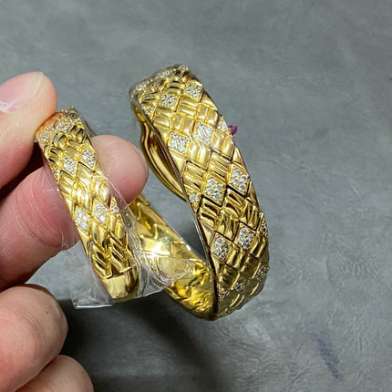 SERPENTI TUBOGAS QUARTZ YELLOW GOLD BLACK DIAL