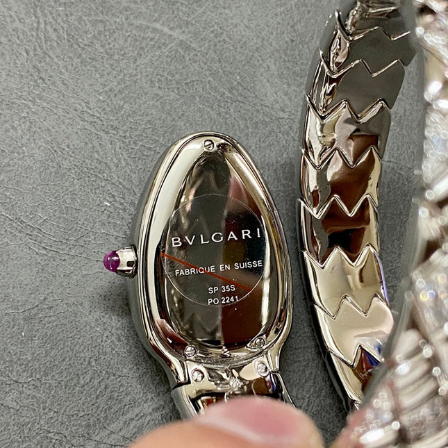 SERPENTI TUBOGAS QUARTZ WHITE GOLD WHITE DIAL