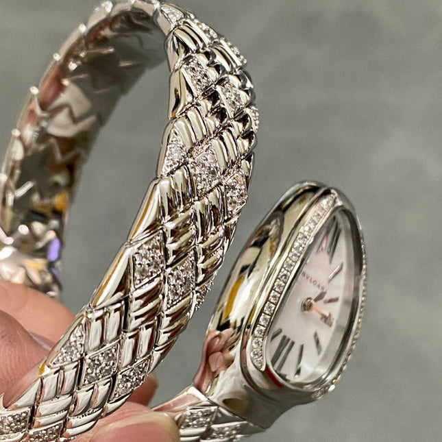 SERPENTI TUBOGAS QUARTZ WHITE GOLD WHITE DIAL