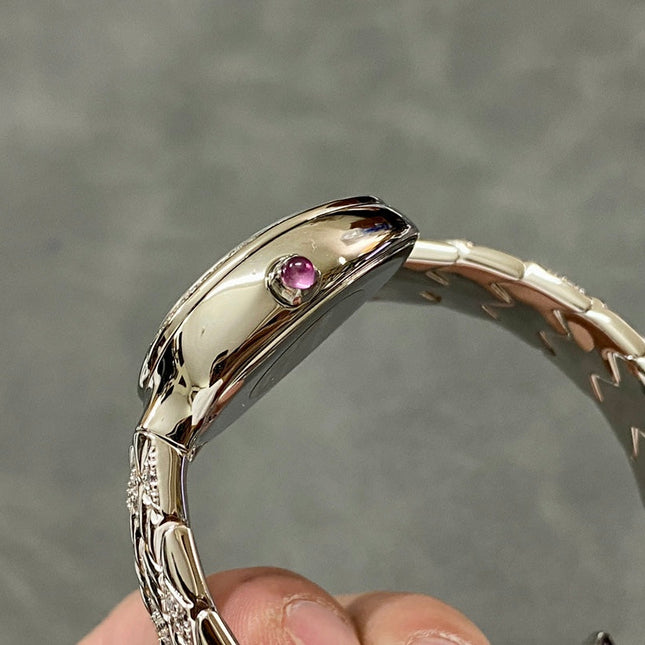 SERPENTI TUBOGAS QUARTZ WHITE GOLD WHITE DIAL