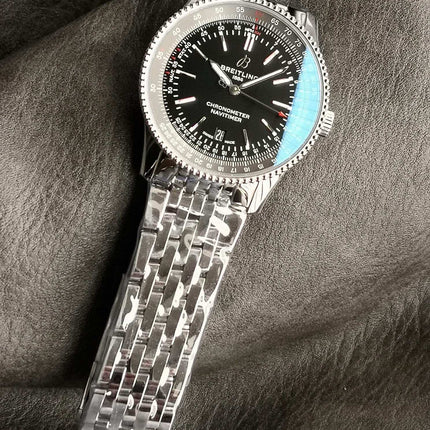 NAVITIMER AUTOMATIC 41 STEEL BEZEL BLACK AND GRAY DIAL