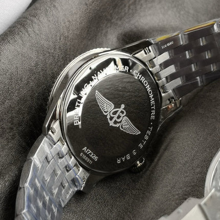NAVITIMER AUTOMATIC 41 STEEL BEZEL MIDNIGHT BLUE AND WHITE DIAL