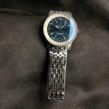 NAVITIMER AUTOMATIC 41 STEEL BEZEL MIDNIGHT BLUE AND WHITE DIAL