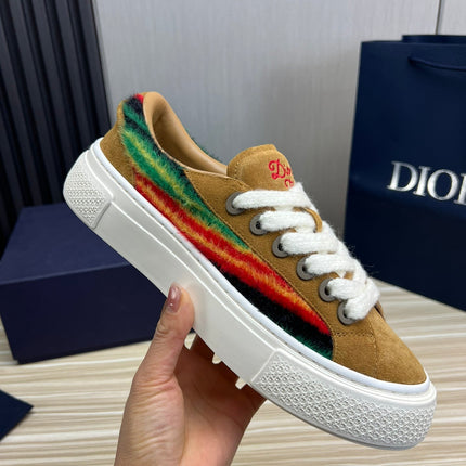CD B33 SNEAKER BRONZE SUEDE AND FABRIC