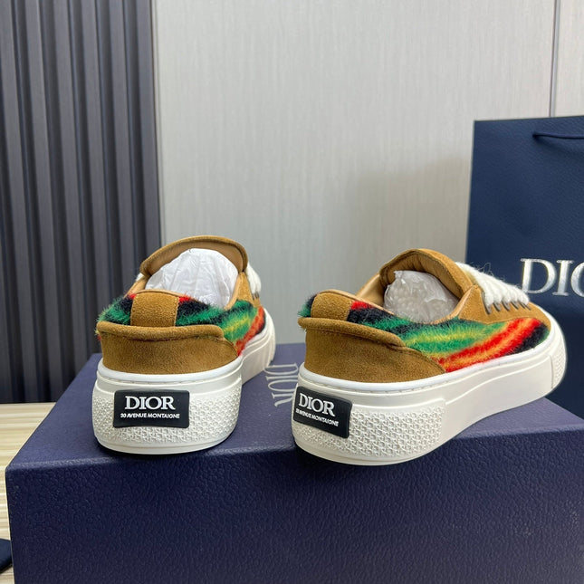CD B33 SNEAKER BRONZE SUEDE AND FABRIC