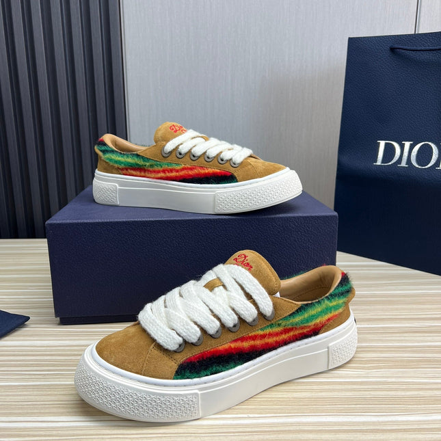 CD B33 SNEAKER BRONZE SUEDE AND FABRIC