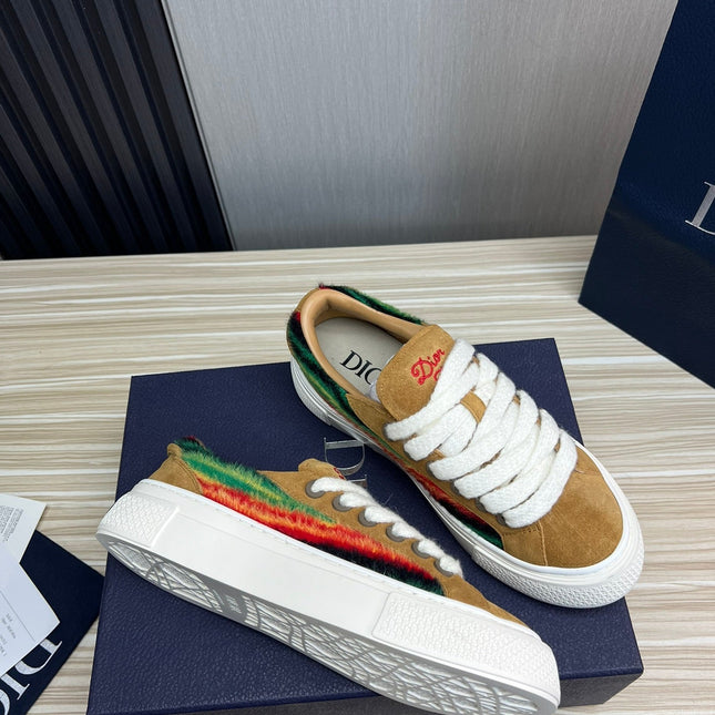 CD B33 SNEAKER BRONZE SUEDE AND FABRIC