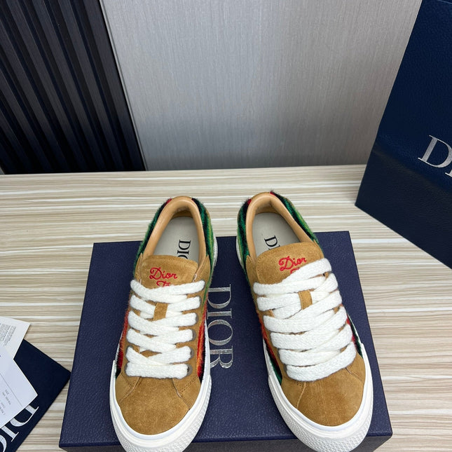 CD B33 SNEAKER BRONZE SUEDE AND FABRIC