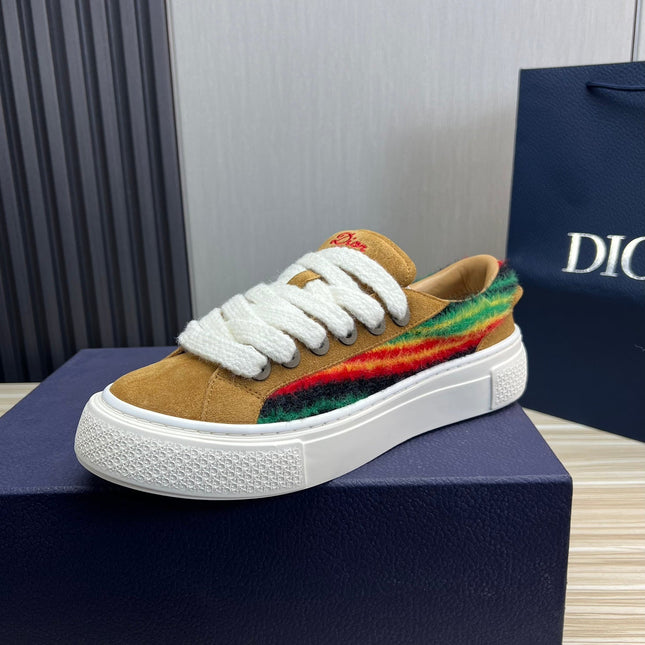 CD B33 SNEAKER BRONZE SUEDE AND FABRIC