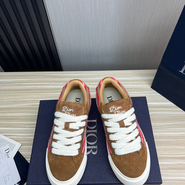 CD B33 SNEAKER BROWN SUEDE AND FABRIC