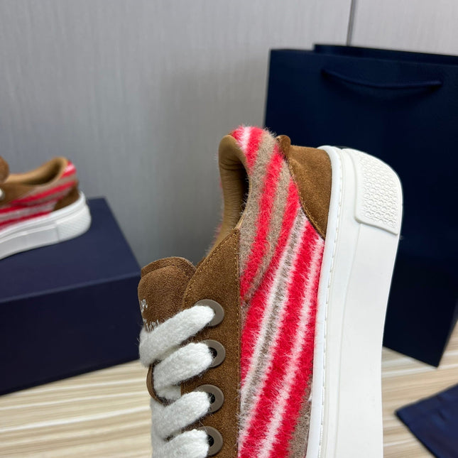 CD B33 SNEAKER BROWN SUEDE AND FABRIC