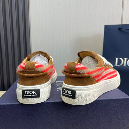 CD B33 SNEAKER BROWN SUEDE AND FABRIC